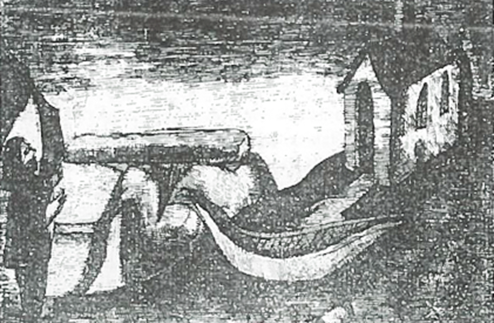 Primera ilustración conocida de la leyenda de la Barca